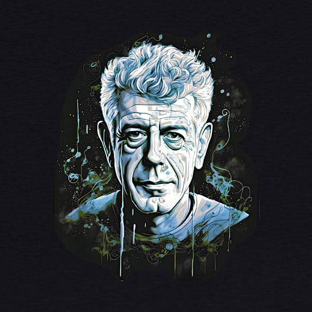 anthony bourdain by kakimonkey